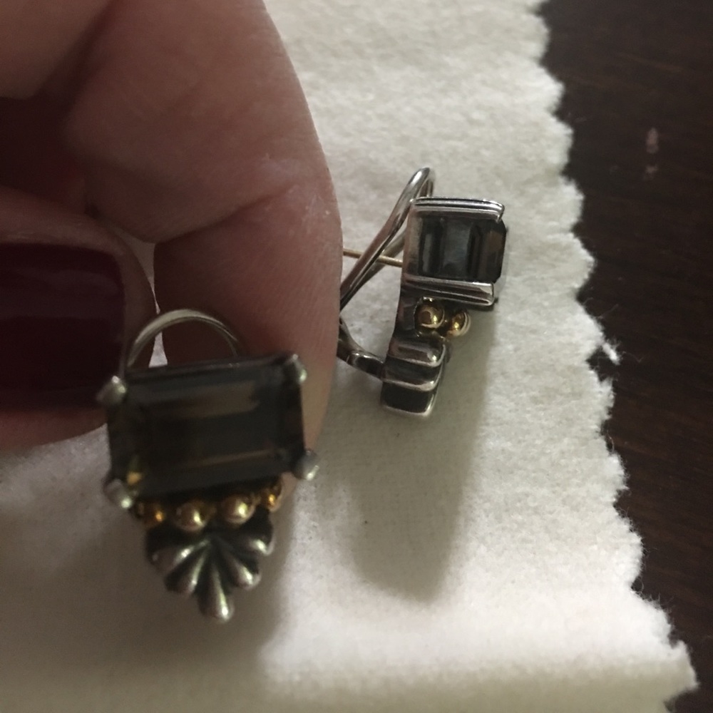 Lagos Smokey quartz earrings